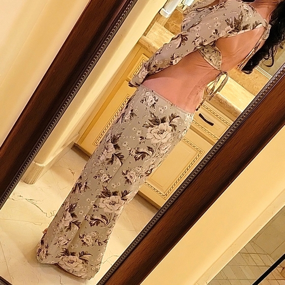 Tiger Mist Macro Floral Maxi Skirt & Top Set, XS - Picture 6 of 15